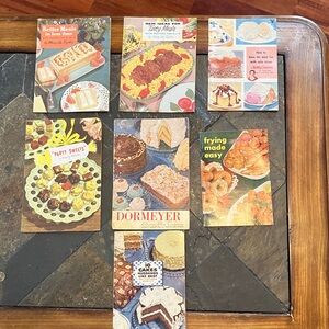 Lot of 7 vintage recipe booklets from late 40’s-50’s